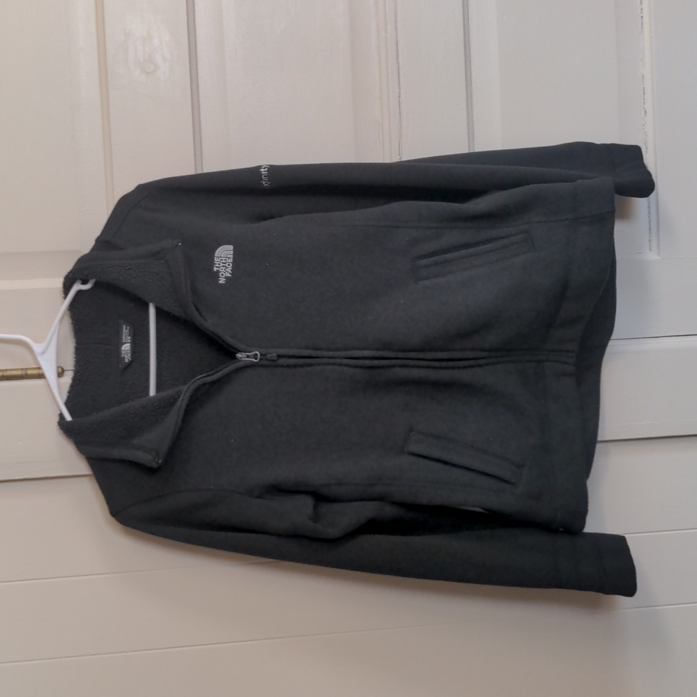 Black Zipperd North Face Jacket